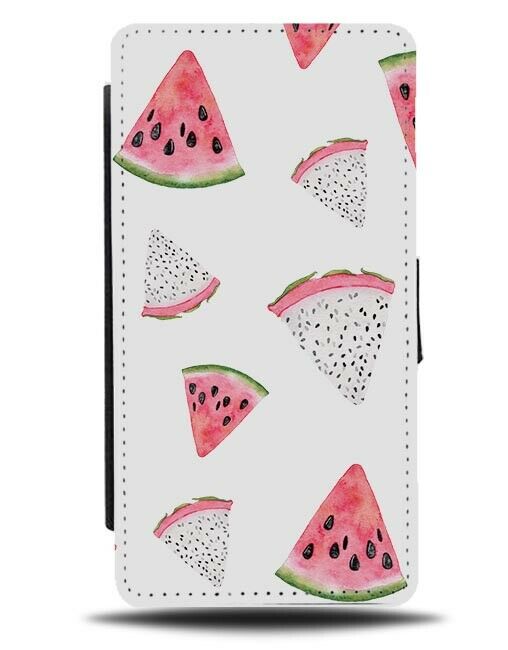 White Watermelon Drawing Flip Wallet Case Water Melon Watermelons F165