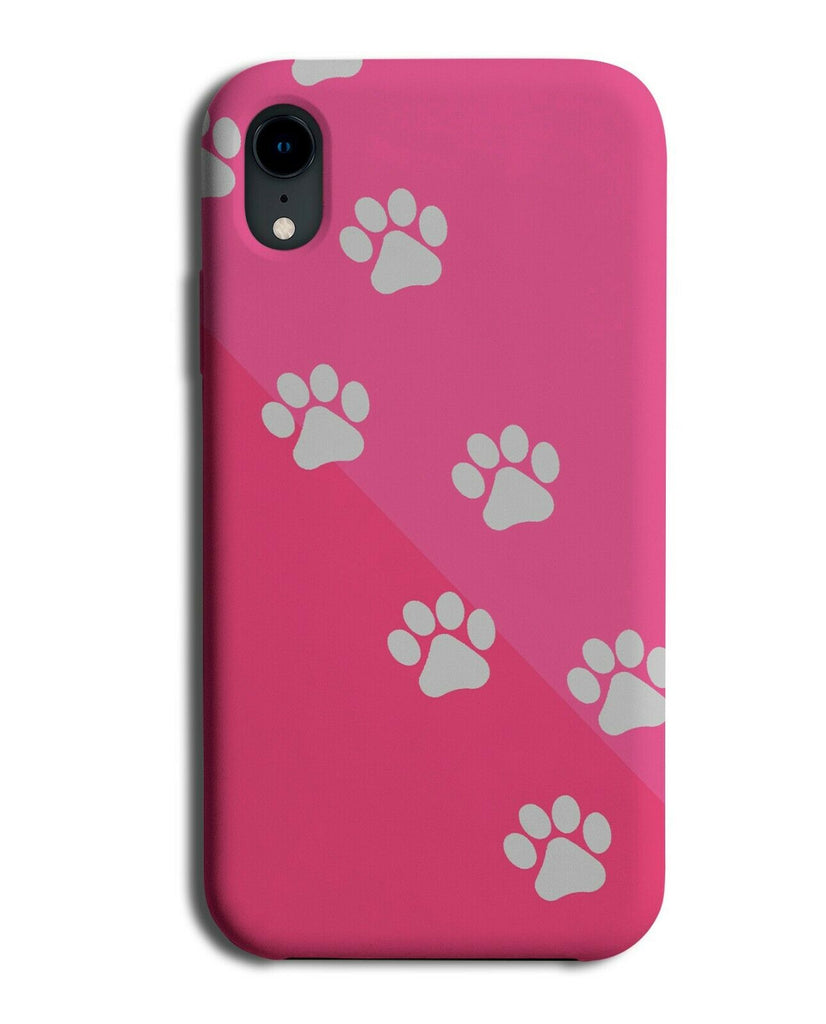Hot Pink Paw Print Phone Case Cover Paws Prints Pet Groomers Dogs Dog si270