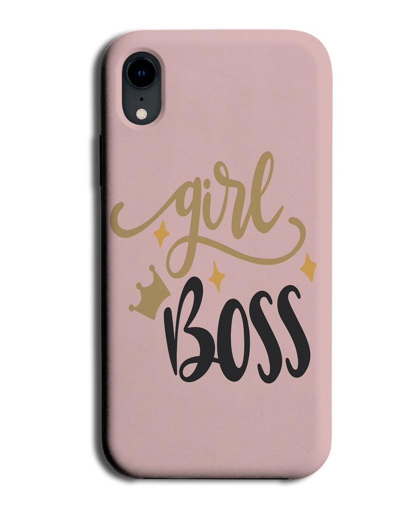 Girl Boss Phone Case Cover Girls Bosses Pink Positivity Motivation Quote DE41