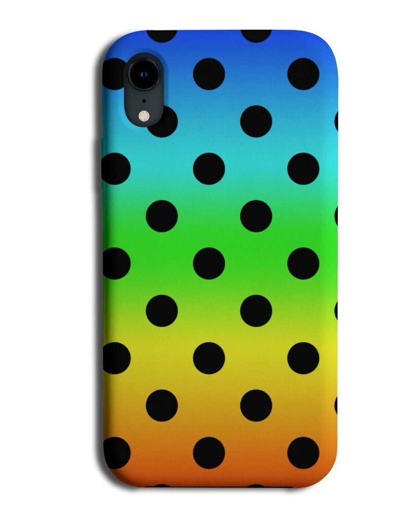 Multicoloured and Black Polka Dot Phone Case Cover Dots Multicolour i472