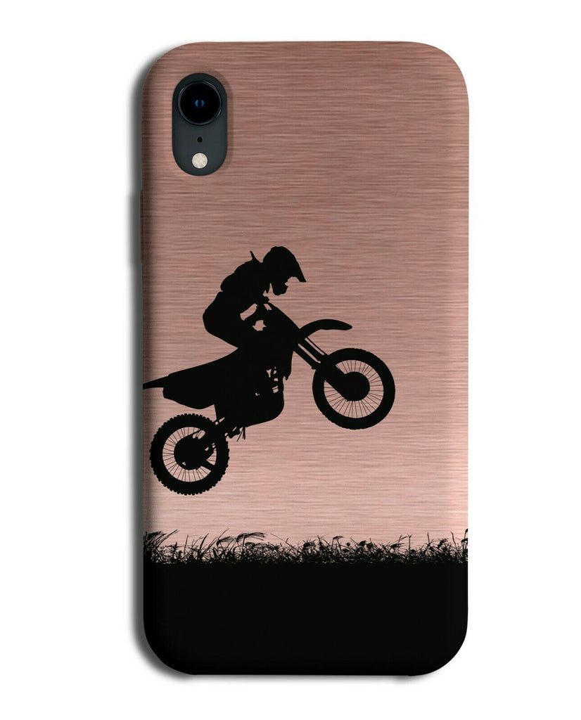 Motorbike Phone Case Cover Motor Bike Bikes Helmet Gift Rose Gold Coloured i682