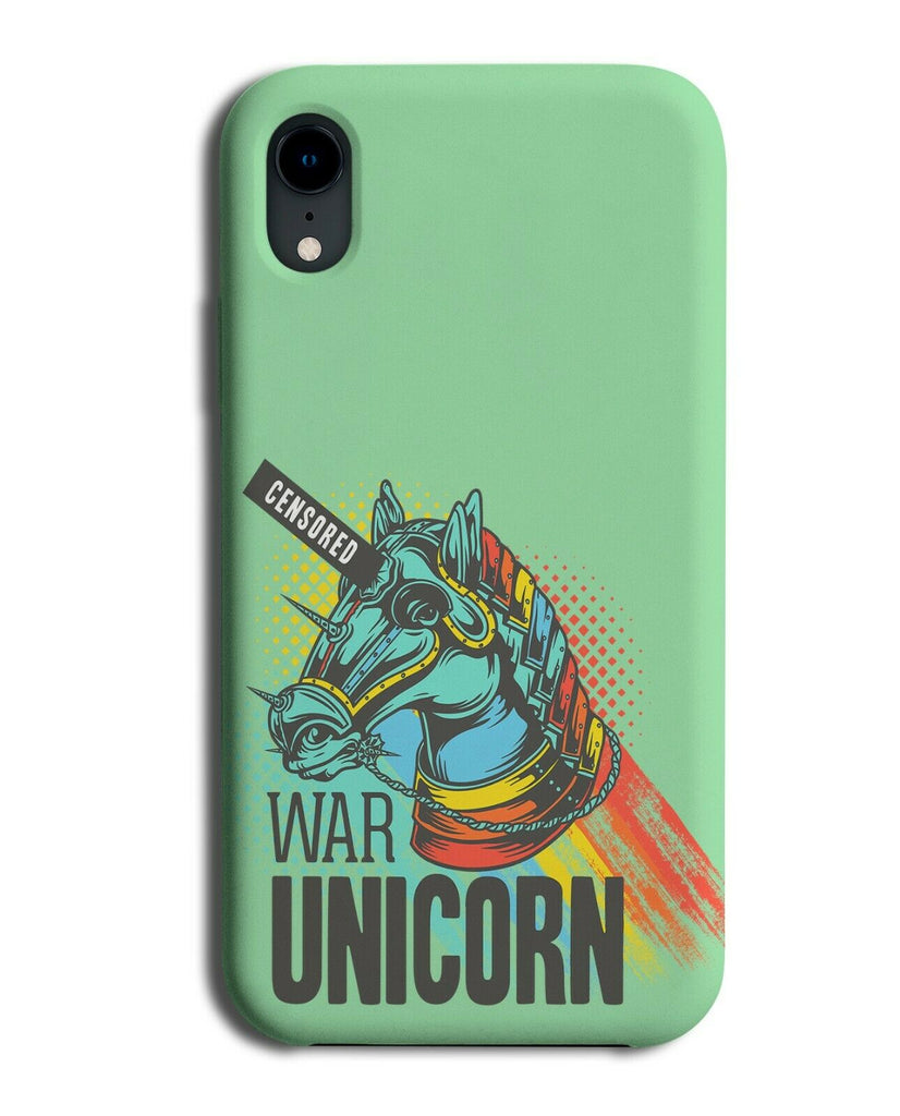 Pink War Unicorn Phone Case Cover Neon Turquoise Green Unicorns Horse E374