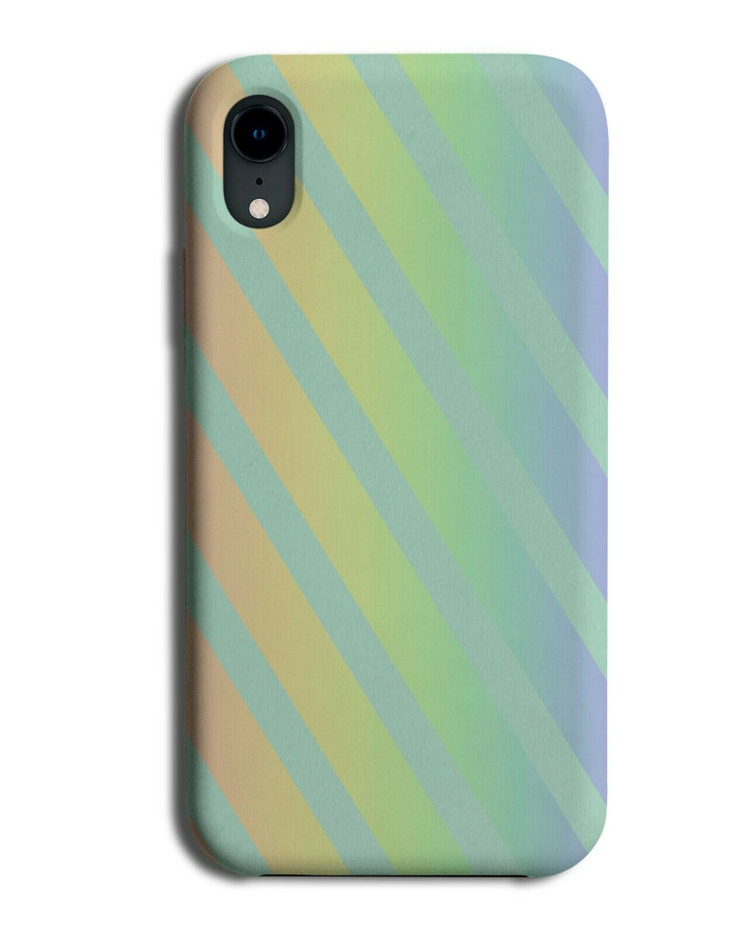 Fun Multicoloured Mint Green Stripes Phone Case Cover Striped Pastel Light I851