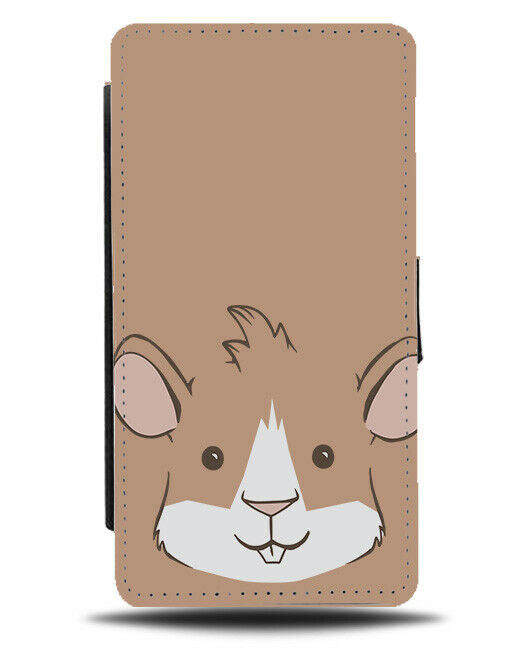 Cute Hamster Face Flip Wallet Case Hamsters Gift Pet Funny Cartoon Features E702