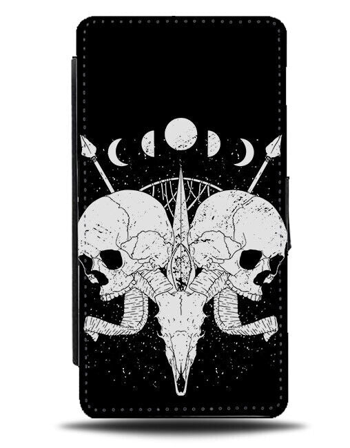 Esoteric Skulls Flip Wallet Case Skull Skeleton Halloween Goth Emo Gothic N454