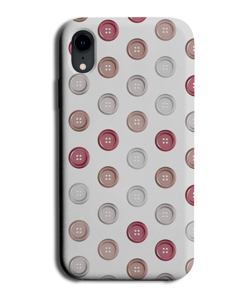 Buttons Theme Phone Case Cover Button Style Knitting Pattern Girls Girly BP21