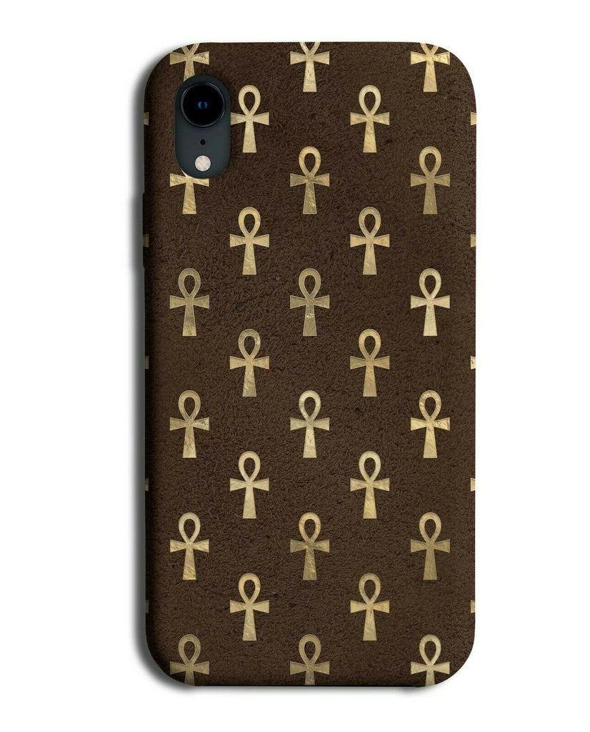 Gold and Brown Phone Case Cover Golden Symbols Colour Coloured Egyptian F470