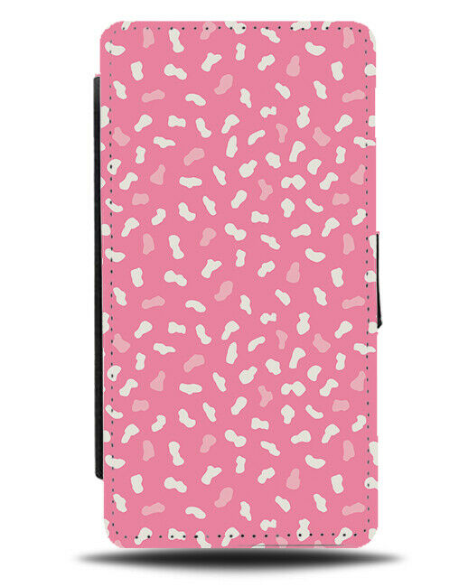 Hot Pink Party Confetti Pattern Flip Wallet Case Coloured Girly Wedding F676