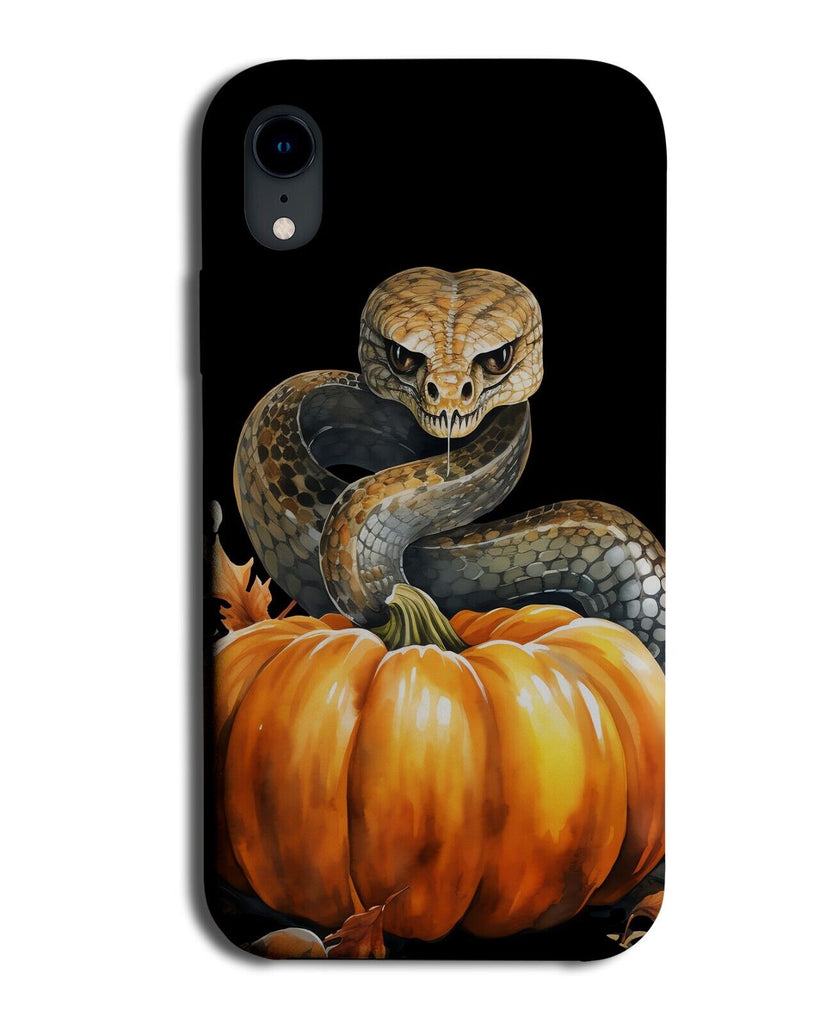 Halloween Snake Phone Case Cover Snakes Pumpkin Pumpkins Design Viper Black CD04