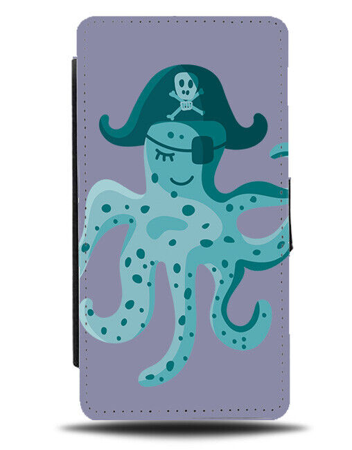 Pirate Octopus Fancy Dress Flip Wallet Case Pirates Illustration Kids J861