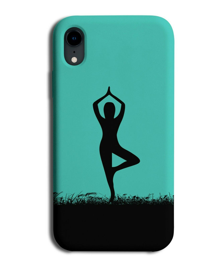 Yoga Phone Case Cover Meditation Meditator Womens Gift Turquoise Green i793