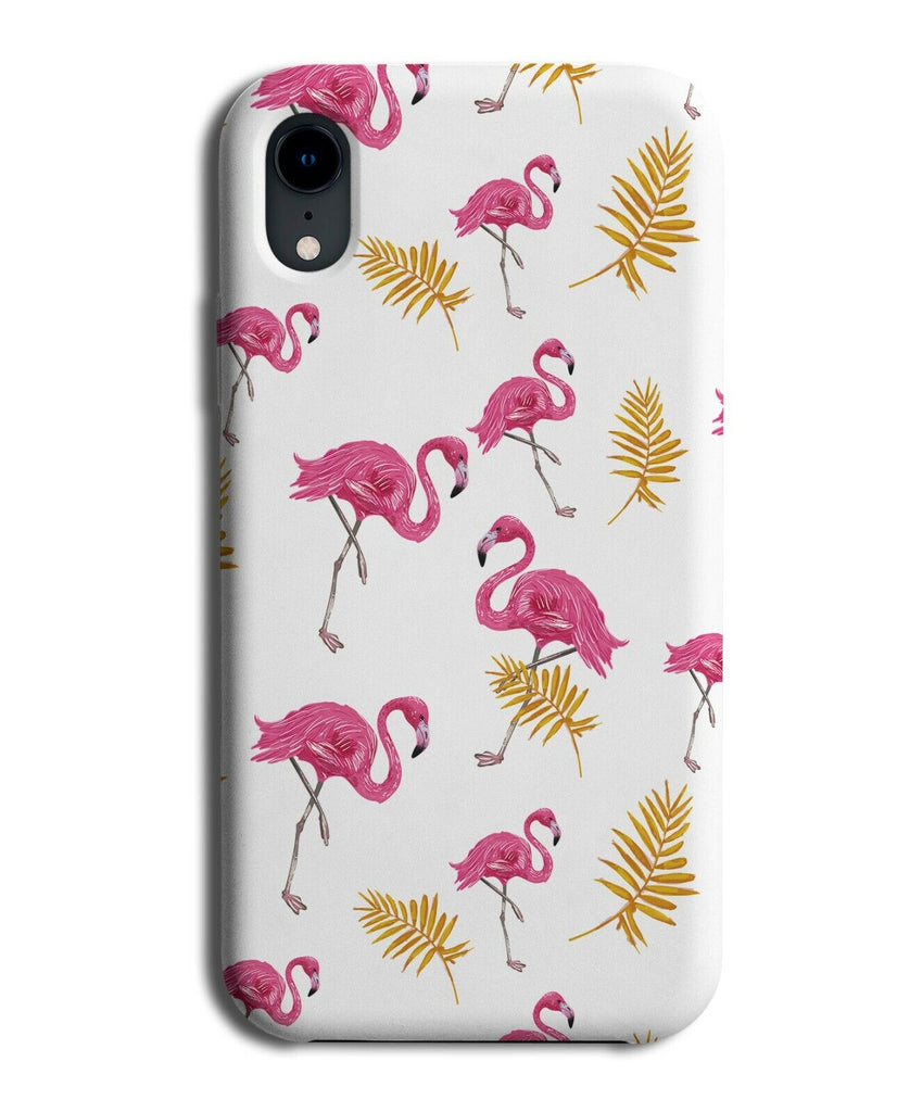 Pink and Gold Simplistic Flamingos Phone Case Cover Flamingo Wallpaper E569