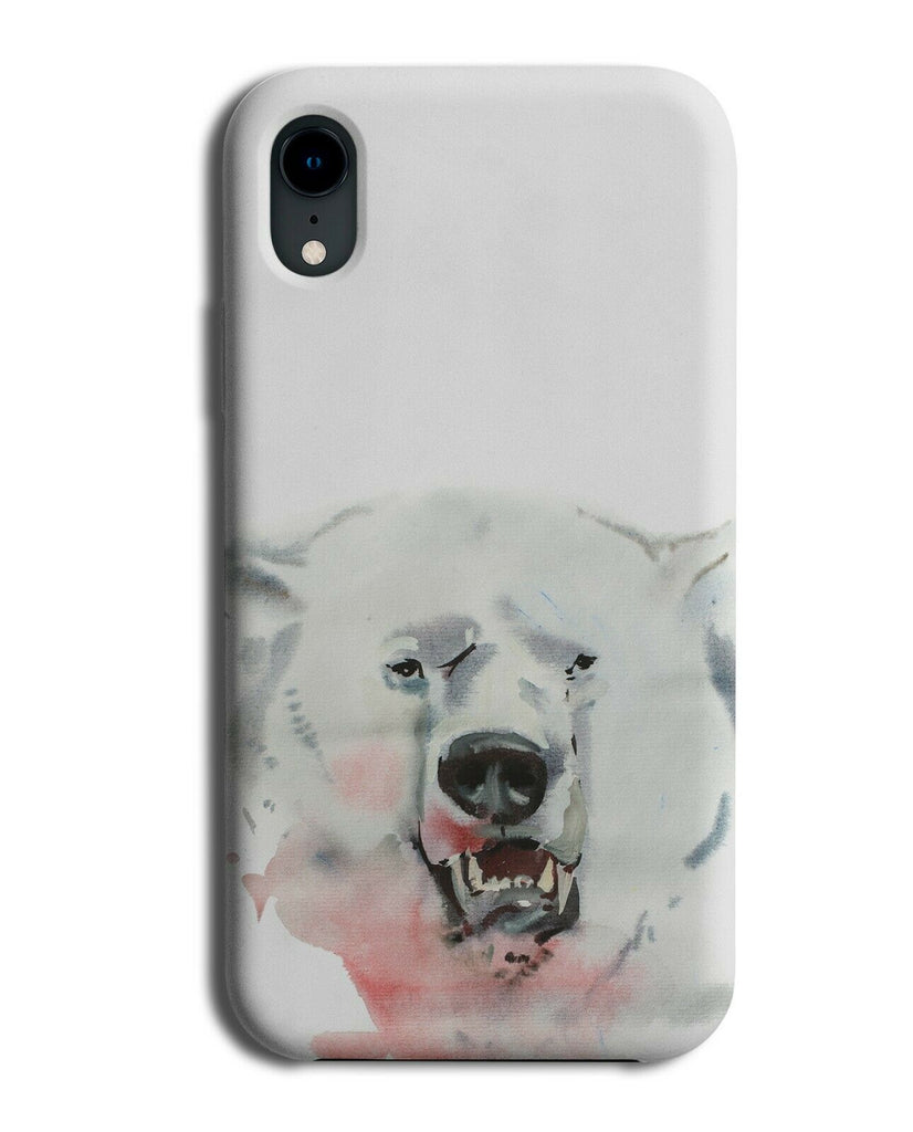 Abstract Polar Bear Watercolour Picture Phone Case Cover White Painting H294