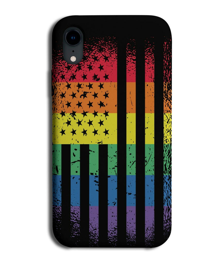 American Pride Flag Phone Case Cover USA America Rainbow Colourful LGBT Gay K130