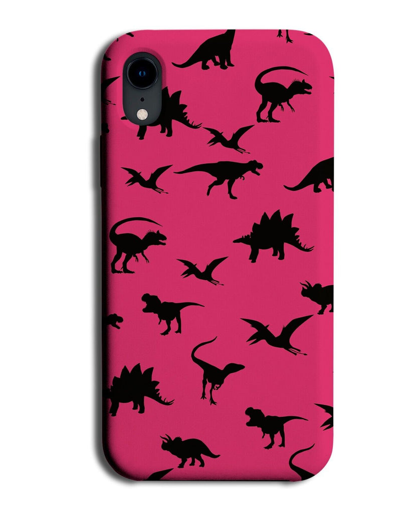 Hot Pink and Black Grunge Dinosaur Pattern Phone Case Cover Dinosaurs Girls AJ88