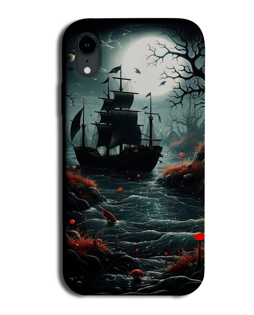 Gothic Pirate Ship Phone Case Cover Pirates Shape Outline Goth Silhouette DD81