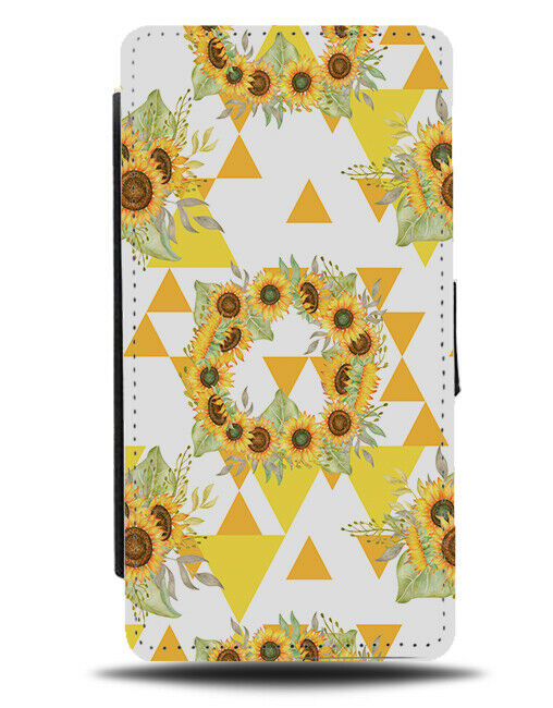 Vintage Style Sunflower Rings Flip Wallet Case Ring Sunflowers Summer Retro F931
