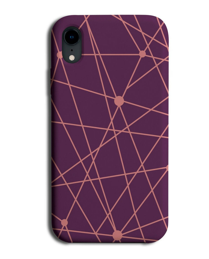 Dark Purple and Pink Geometric Lines Crossing Phone Case Cover Cross Girls H512