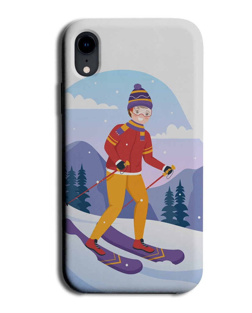 Cartoon Male Skier Phone Case Cover Men Mens Skiing Ski Resort Ski's Boys Q458