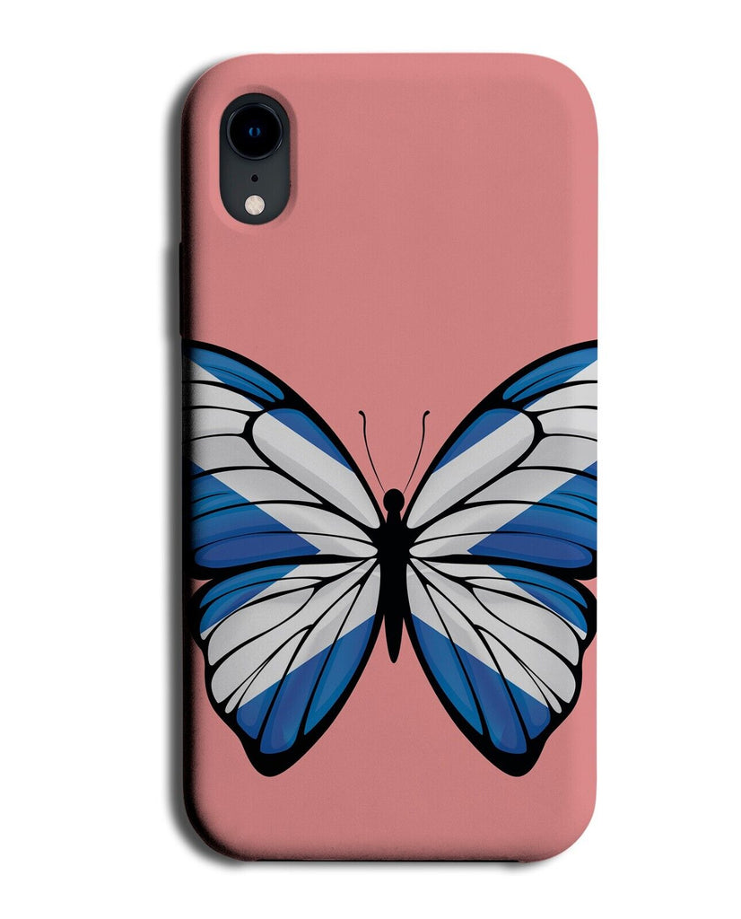 Girls Scotland Phone Case Cover Scottish Butterfly Wings Flag Flags Pink CX86