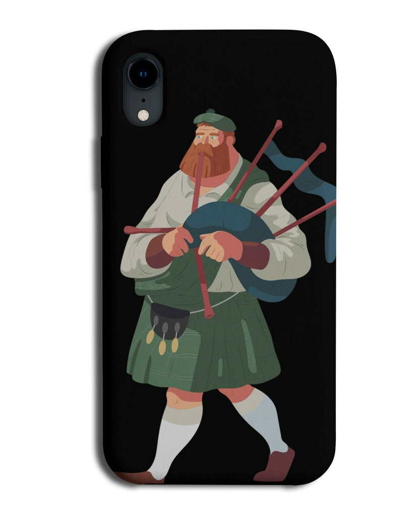 Scotsman Playing Bagpipes Design Phone Case Cover Picture Scottish Ginger K244