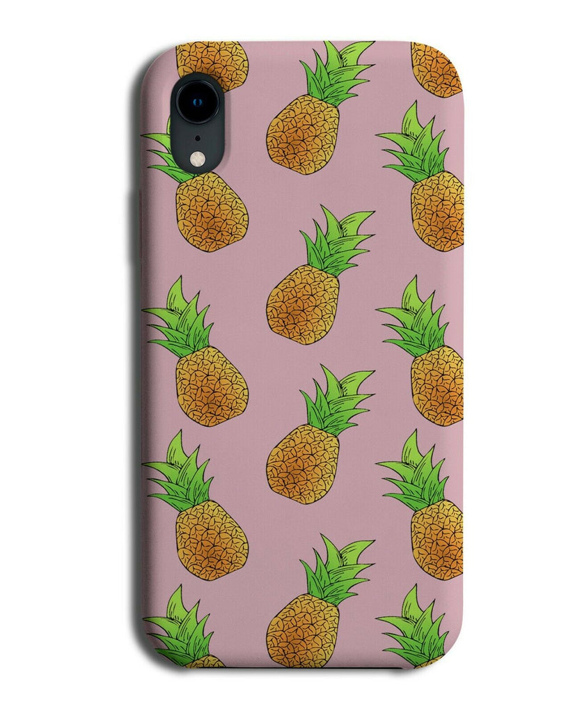 Dark Pastel Pink Pineapples Phone Case Cover Pineapple Tropical Cartoon A356