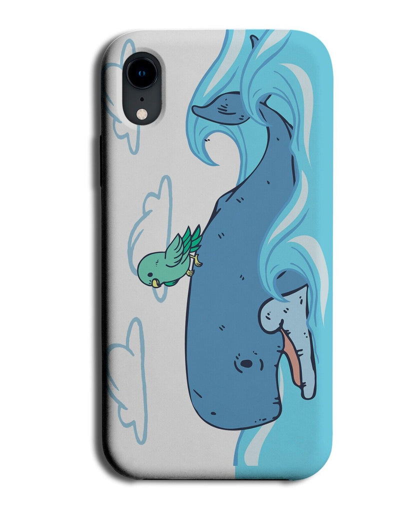 Cartoon Breaching Whale Phone Case Cover Whales Bird Ocean Sea Storybook Q208