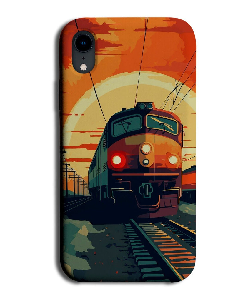 Cartoon Railway Phone Case Cover Railways Train Trains On Tracks Front DH20