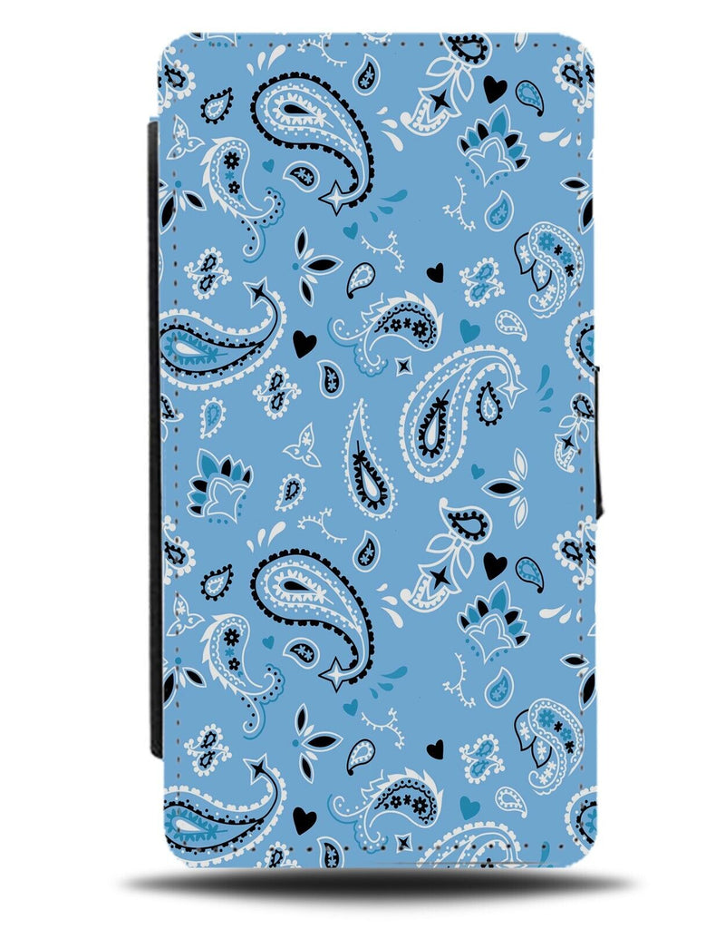 Baby Blue Paisley Shapes Flip Wallet Case Paisleys Indian Tribal Light Sky DB37