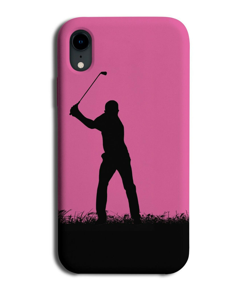Golf Phone Case Cover Golfing Golfer Balls Gift Present Hot Pink Colour i612