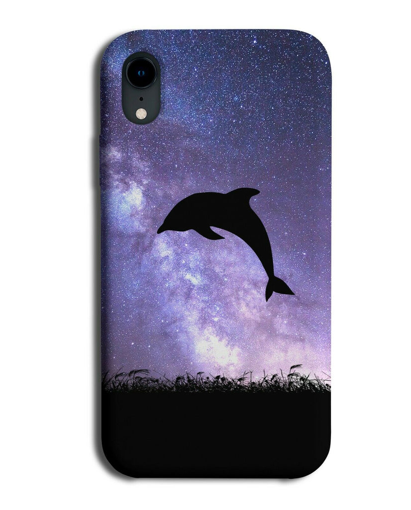 Dolphin Silhouette Phone Case Cover Dolphins Galaxy Moon Universe i207