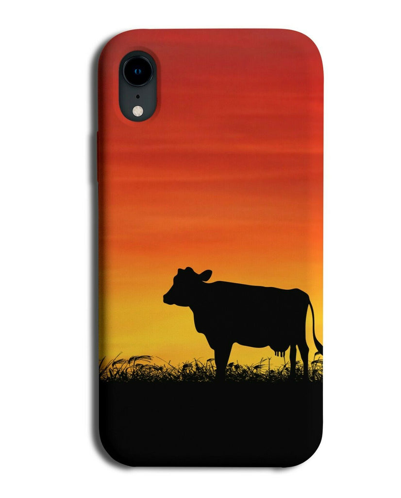 Cow Silhouette Phone Case Cover Cows Sunset Sunrise Photo i235
