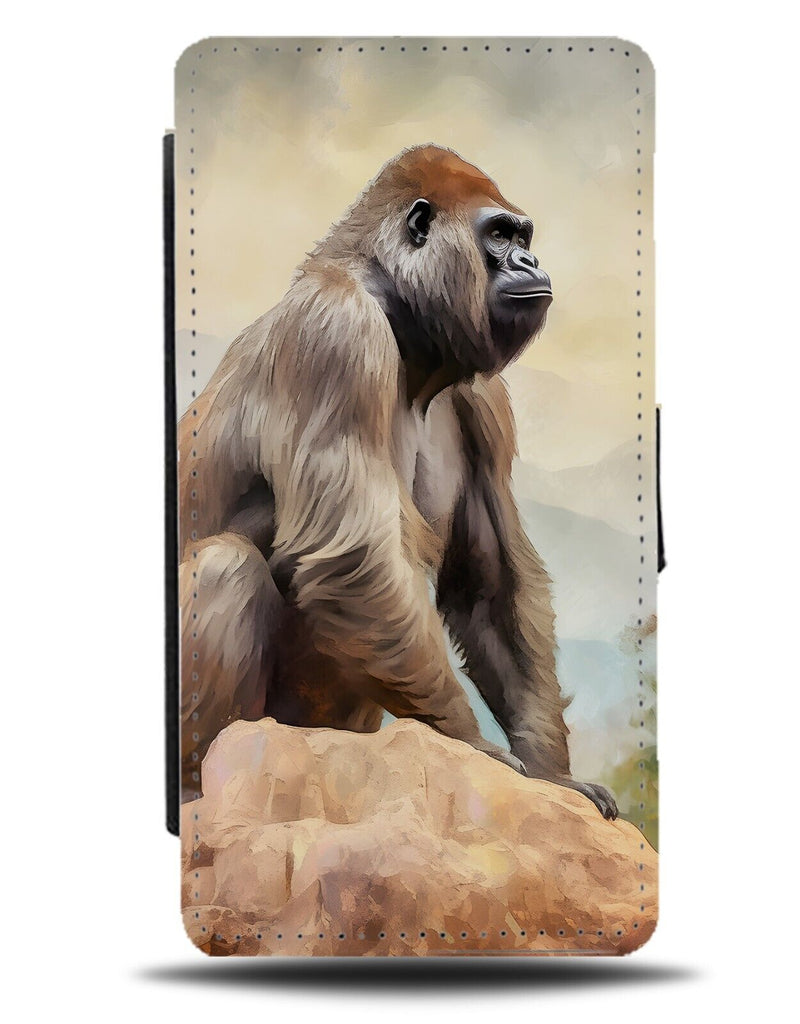 Silverback Gorilla Flip Wallet Case Gorillas Photo Mountain Silver Back Man DE45