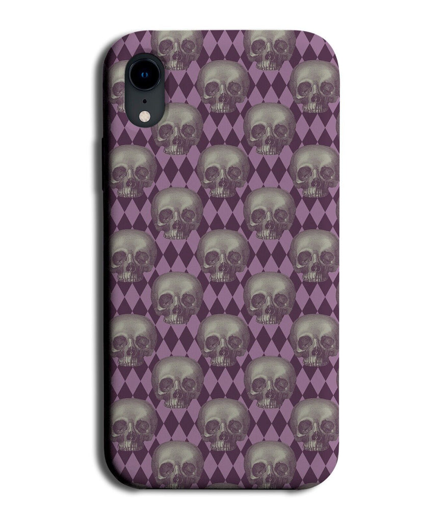 Purple Grunge Skulls Phone Case Cover Skull Heads Gothic Grungy Style Goth CC89