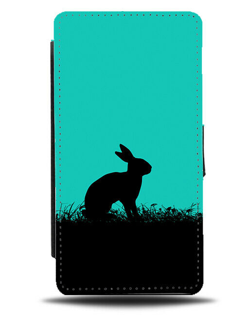 Rabbit Flip Cover Wallet Phone Case Rabbits Bunny Bunnies Turquoise Green i283