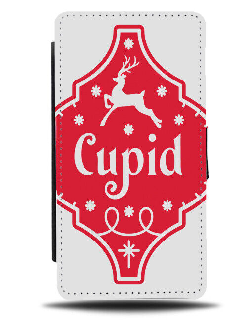 Cupid Reindeer Flip Wallet Case Reindeers Cupids Name Names Christmas N941