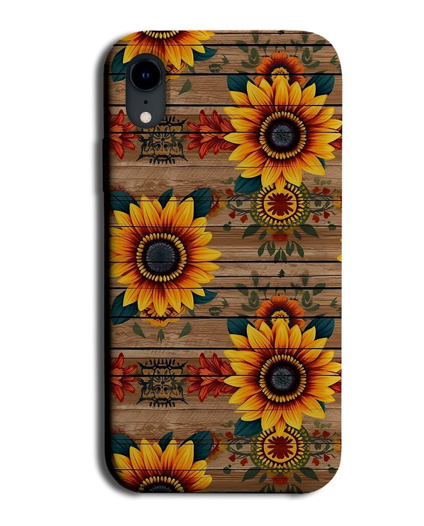 Vintage Sunflowers On Wood Print Phone Case Cover Wooden Pallet Sunflower CV47
