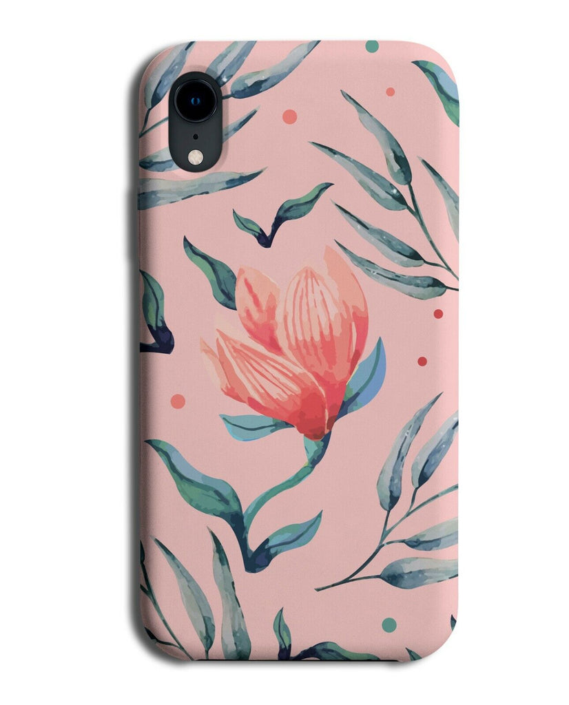 Baby Pink Tulip Flower Phone Case Cover Leaves Leaf Tulips Floral Petals E589