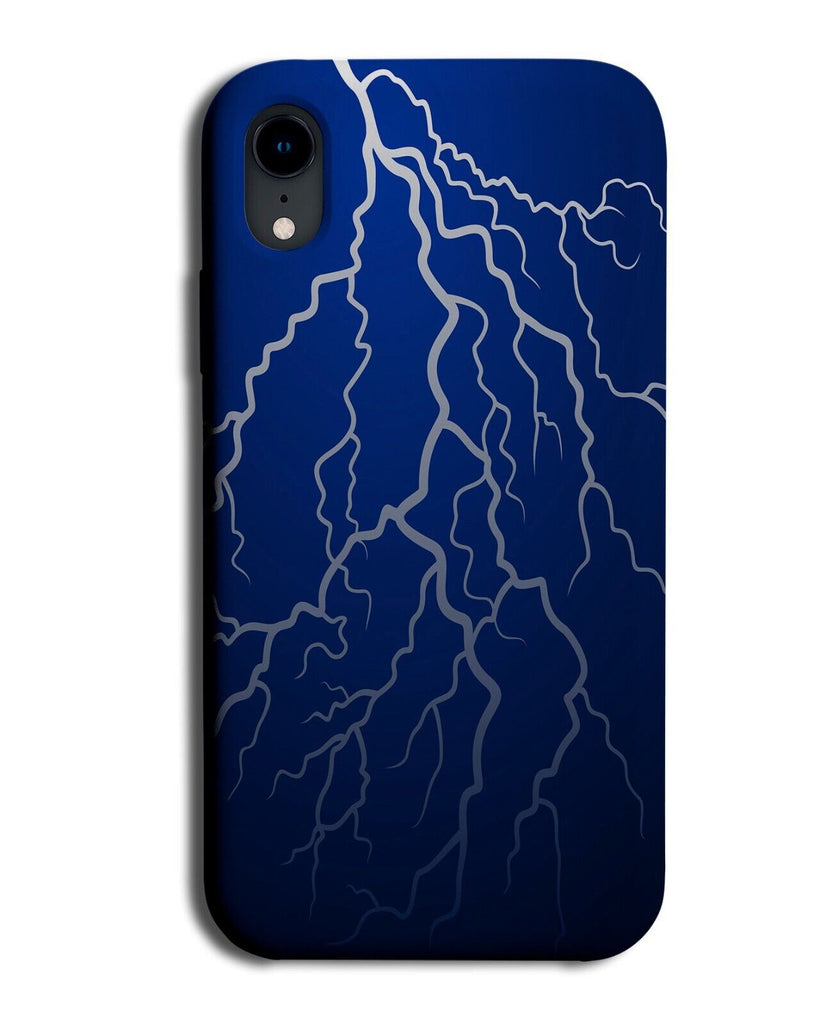 Cartoon Lightning Strike Phone Case Cover Dark Navy Blue Sky Strike Of BP57