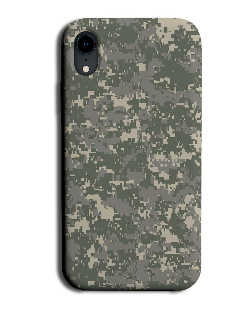 Feint Grey Camo Pixels Design Phone Case Cover Camouflage Army Style Clasic CT14