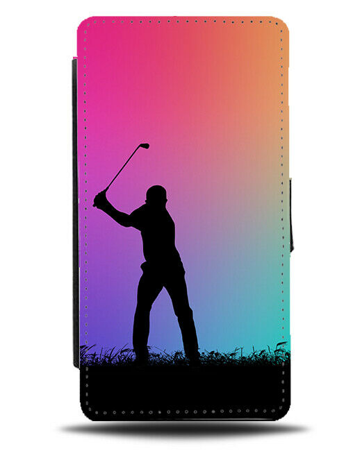 Golf Flip Cover Wallet Phone Case Golfing Golfer Balls Kids Multicoloured i633
