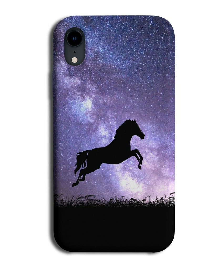Horse Silhouette Phone Case Cover Horses Pony Galaxy Moon Universe i211
