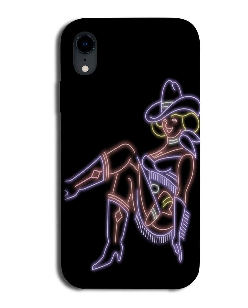 Neon Bar Pin Up Cowgirl Sign Cartoon Phone Case Cover Cow Girl Pinup Retro Q329