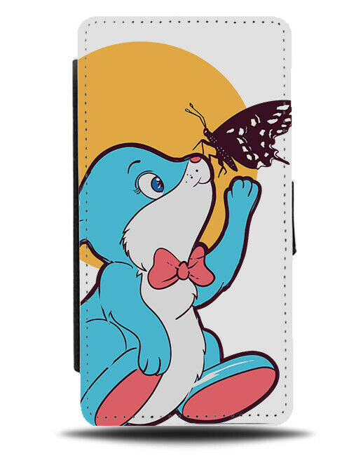 Cute Rabbit and Butterfly Flip Wallet Phone Case Kids Childrens Butterflies E385