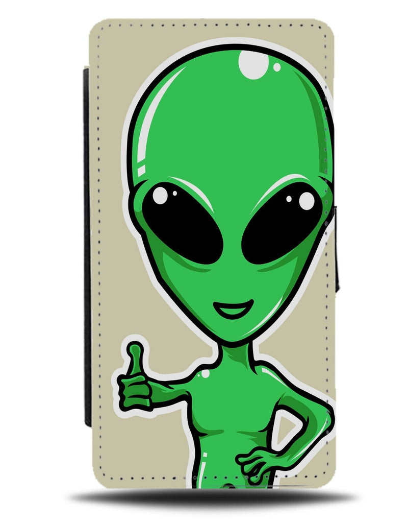 Thumbs Up Alien Flip Wallet Case Thumb Hand Aliens Funny Positive Happy Ok AB60