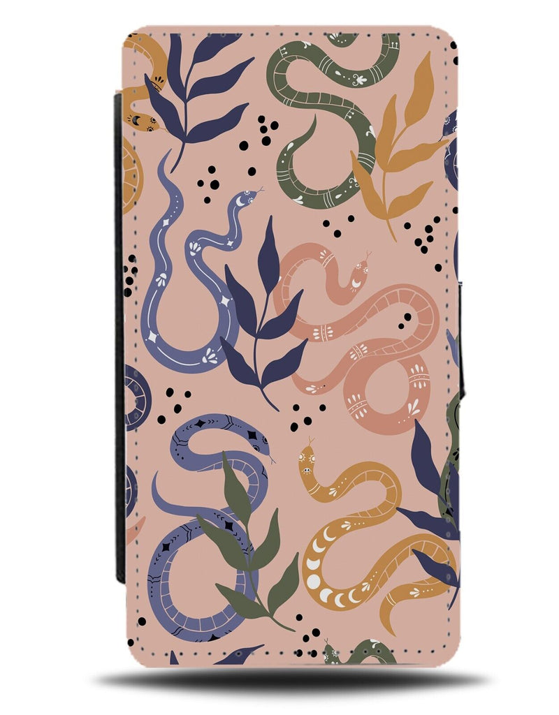 Nude Coloured Snake Design Flip Wallet Case Nudes Colours Snakes Reptiles CH59