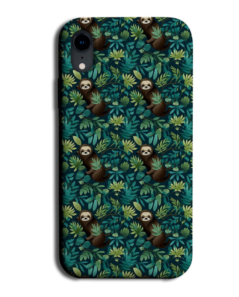 Sloths In The Trees Pattern Phone Case Cover Sloth Jungle Bears Forrest CG27