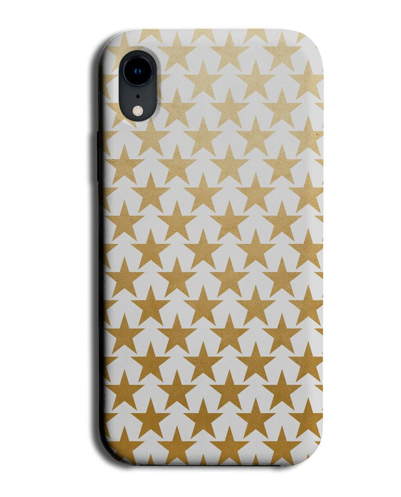 White Phone Case Cover With Gold Star Shapes Pattern Symbols Symbol Night Q699K