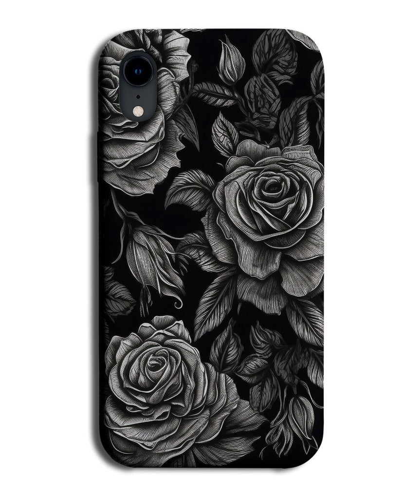 Gothic Black Roses Phone Case Cover Rose Flowers Flower Floral Goth Dark CZ16