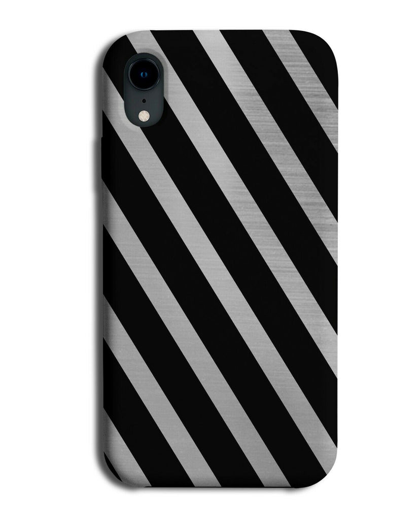 Black and Silver Stripe Pattern Phone Case Cover Stripes Lines & Grey I898